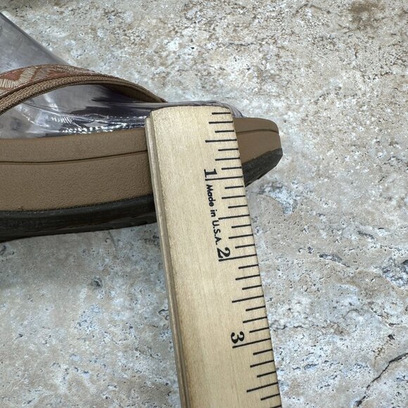 Vionic Sandals Womens Size 6 Tan HighTide Wedge Slides Flip Flop Comfort - Picture 10 of 11